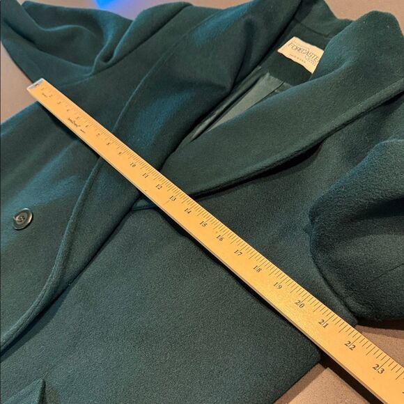 Elegant Dark Green Women's Coat sz 8 double breasted - Picture 8 of 10